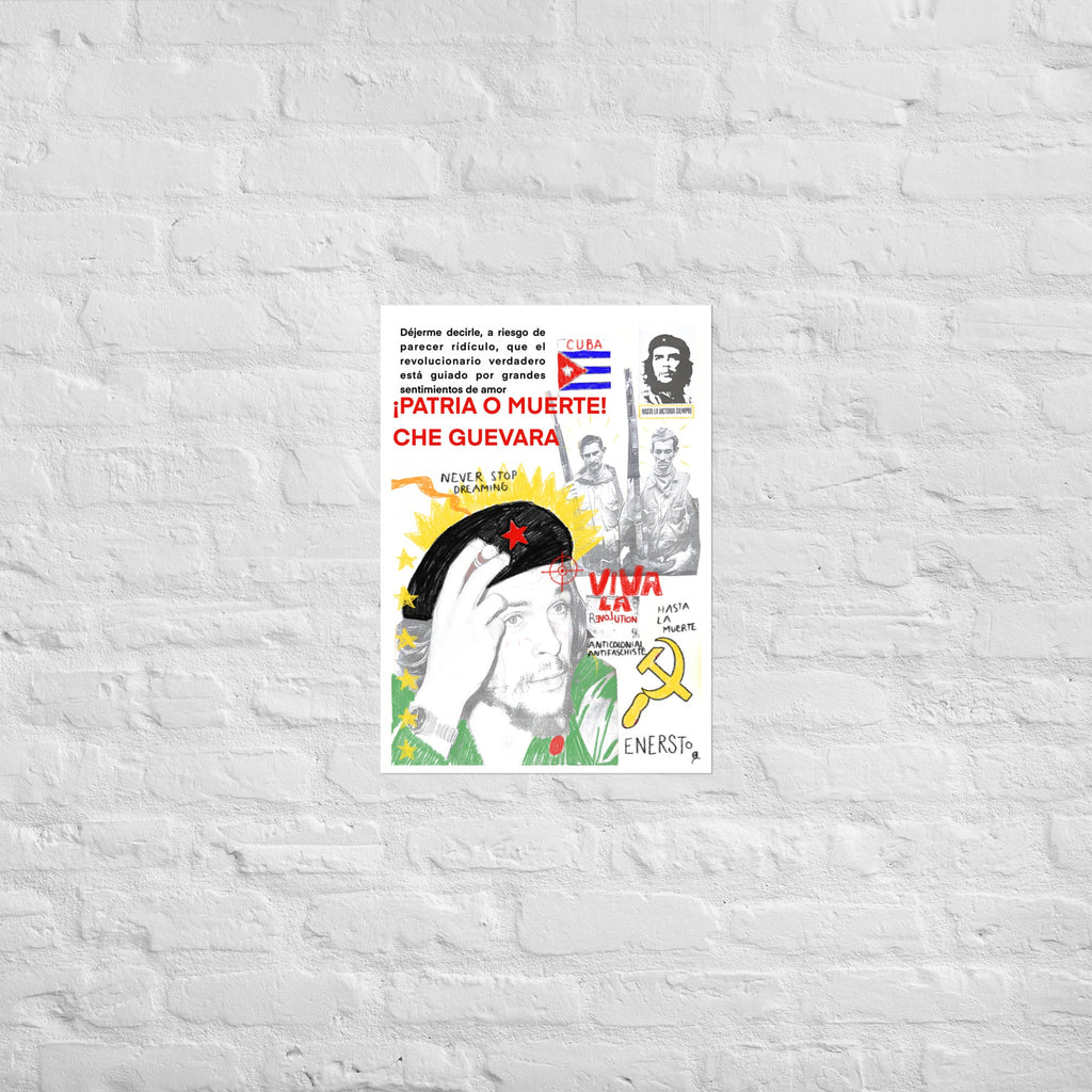 Affiche collage Che Guevara format encadré ZeykkaStudio