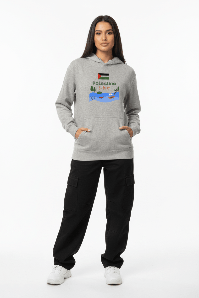 Sweat à capuche streetwear Handala détail ZeykkaStudio