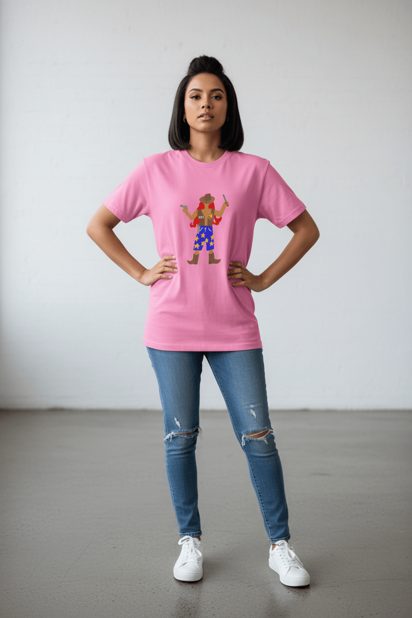 T-shirt Cow-Boy étoiles femme western streetwear – ZEYKKA Studio