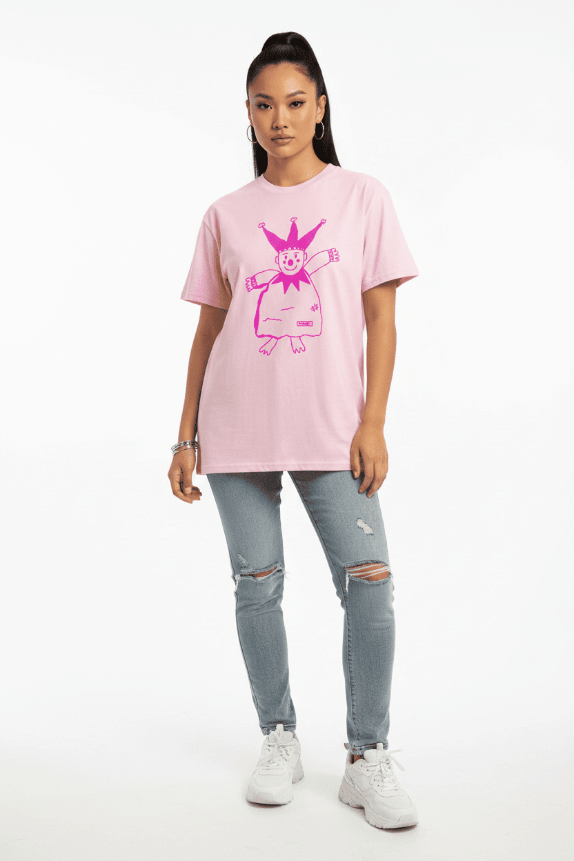 T-shirt streetwear Doudou Fluo détail tissu ZeykkaStudio