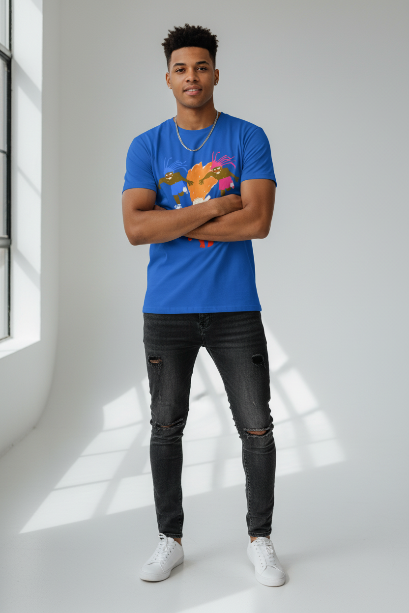 T-shirt Pop-art 3 personnages - Mannequin homme