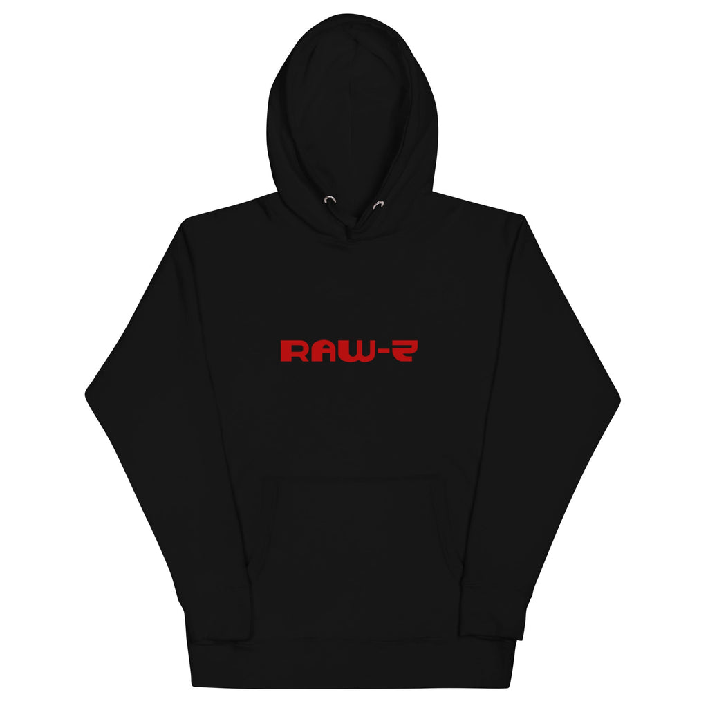 Sweat à capuche noir unisexe Zeykkastudio, vue de face, coupe streetwear