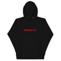 Sweat à capuche noir unisexe Zeykkastudio, vue de face, coupe streetwear