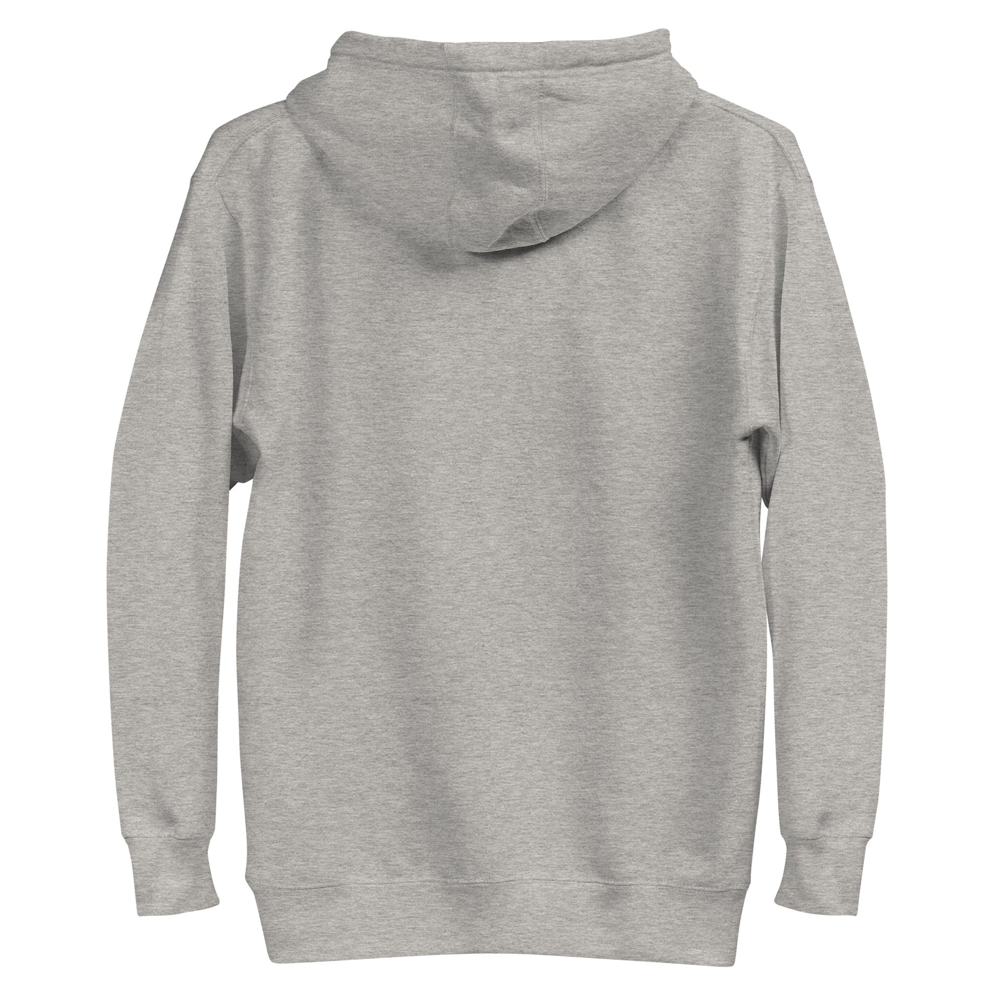 Sweat à capuche gris carbone design Handala Zeykkastudio, vue de dos