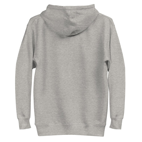 Sweat à capuche gris carbone design Handala Zeykkastudio, vue de dos