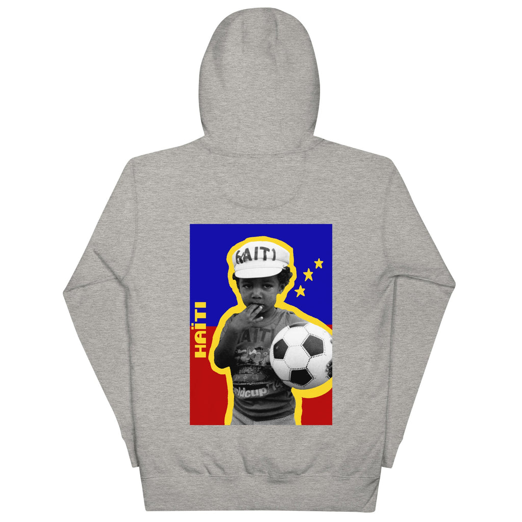 Sweat à capuche gris carbone Haïti 26 Zeykkastudio, vue de dos