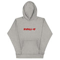 Sweat à capuche gris carbone Haïti 26 Zeykkastudio, vue de face