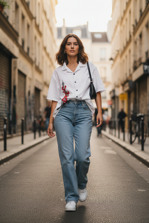 ZEYKKA Chemise Oversize Liberté - Mockup Urbain