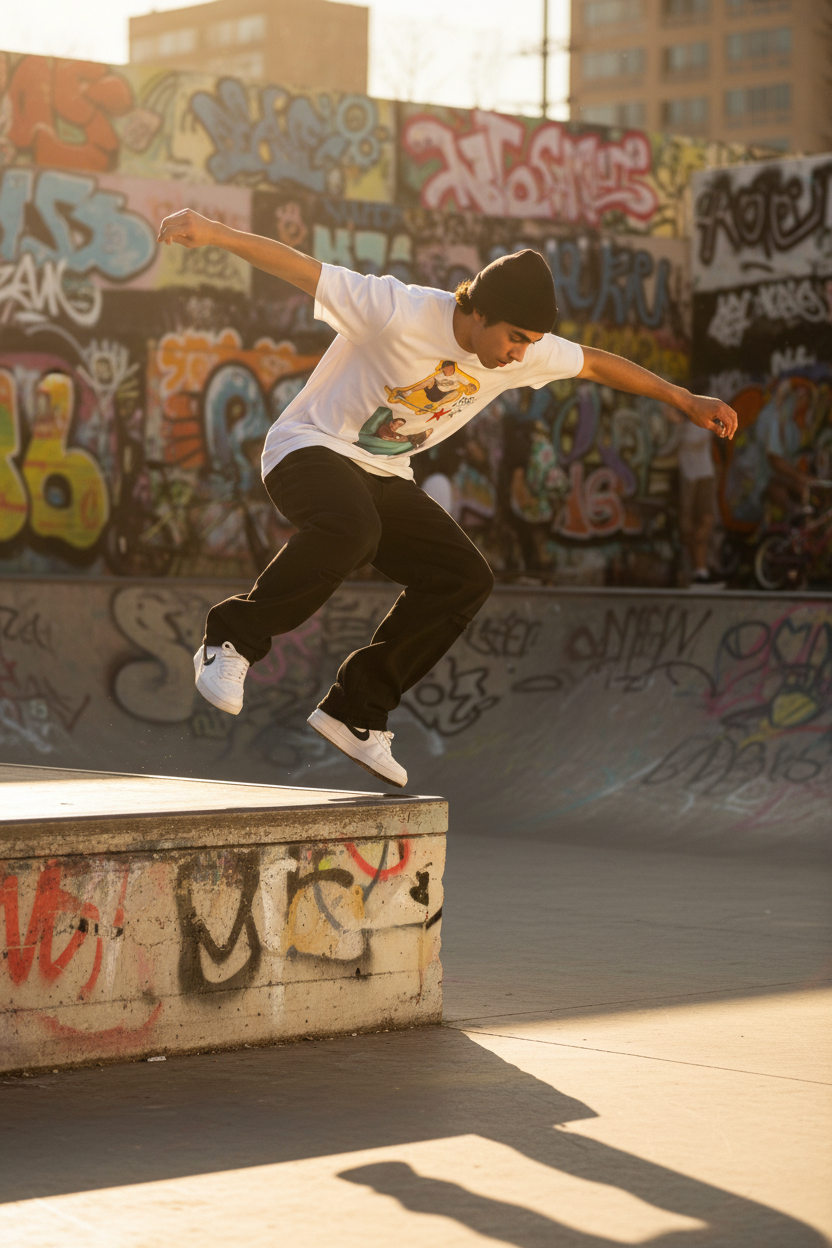 ZEYKKA T-Shirt Skate - Mockup Urbain